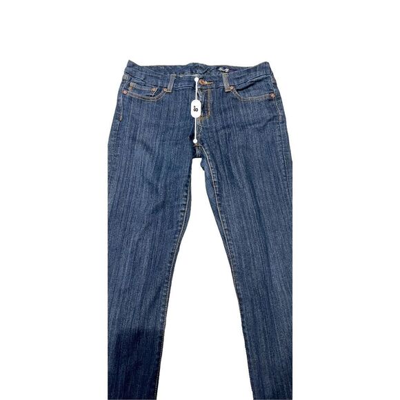 Seven7 Womens Denim Jeans Wide Leg Pants Blue Wash Size 32 - Picture 7 of 8